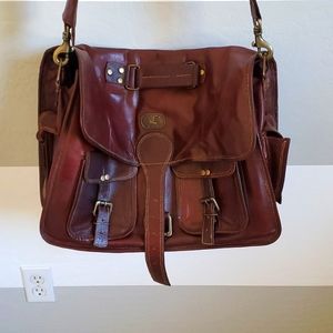 Leather messenger bag